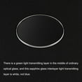 thumbnail image 3 of Uxcell 35.5mm Dia. Watch Glass Sapphire Crystal Lens, Round Flat 1.1mm Thickness Replacement Parts Clear, 3 of 5