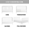 thumbnail image 6 of Oxford Baby Essential Island Full Size 4-in-1 Convertible Crib with Round Spindles, White, 6 of 9