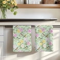 thumbnail image 7 of Sage Green Spring Floral Kitchen Towels Set of 3, Elegant Farmhouse Flowers Birds Watercolor Absorbent Dish Towels for Kitchen, Microfiber Hand Towel, Quick Drying Tea Towel for Cleaning Dishcloths, 7 of 7
