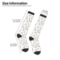 thumbnail image 4 of Fotbe Hand Drawn Rabbit print Women's Men's Novelty Crew Socks Cotton Socks Knee High Socks for Walking,Running,Nurses,Pregnancy, 4 of 8