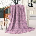 thumbnail image 2 of Pink Butterfly Pattern Blanket,Comfortable Soft Lamb Wool Throw Blanket,All Season,Warm Lightweight Blankets for Sofa Bed Couch Living Room Chair,50"x60", 2 of 4