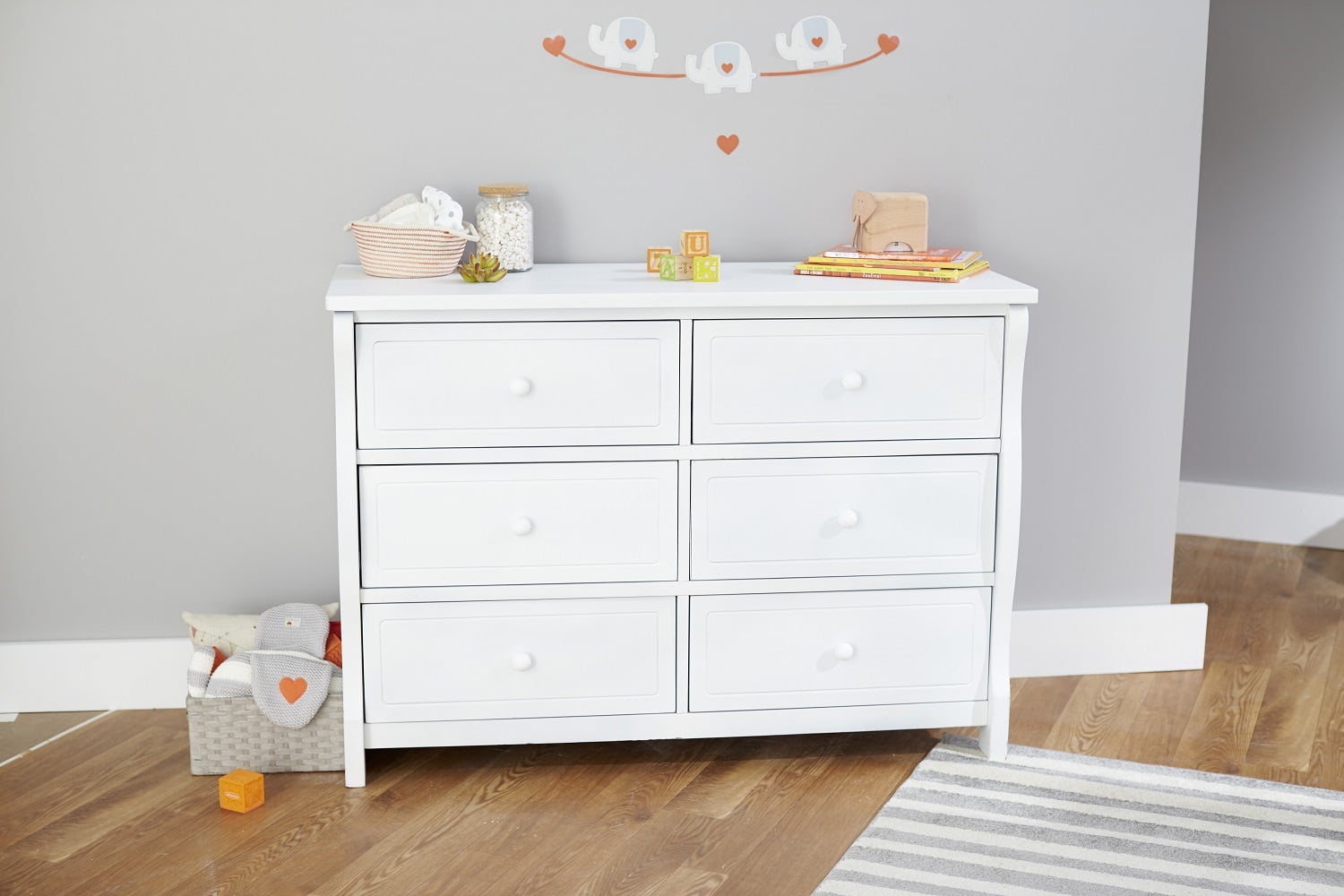 Sorelle Princeton Elite Double Dresser - White