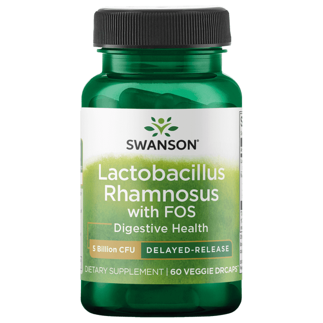 Swanson Lactobacillus Rhamnosus Probiotic with Prebiotic Fos 5 Billion