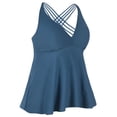 thumbnail image 2 of Firpearl Women's Tankini Swimsuits Tops Cross Back Flowy Swim Tops Modest Swimwear, 2 of 4