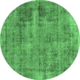 thumbnail image 1 of Ahgly Company Indoor Round Abstract Emerald Green Modern Area Rugs, 3' Round, 1 of 4