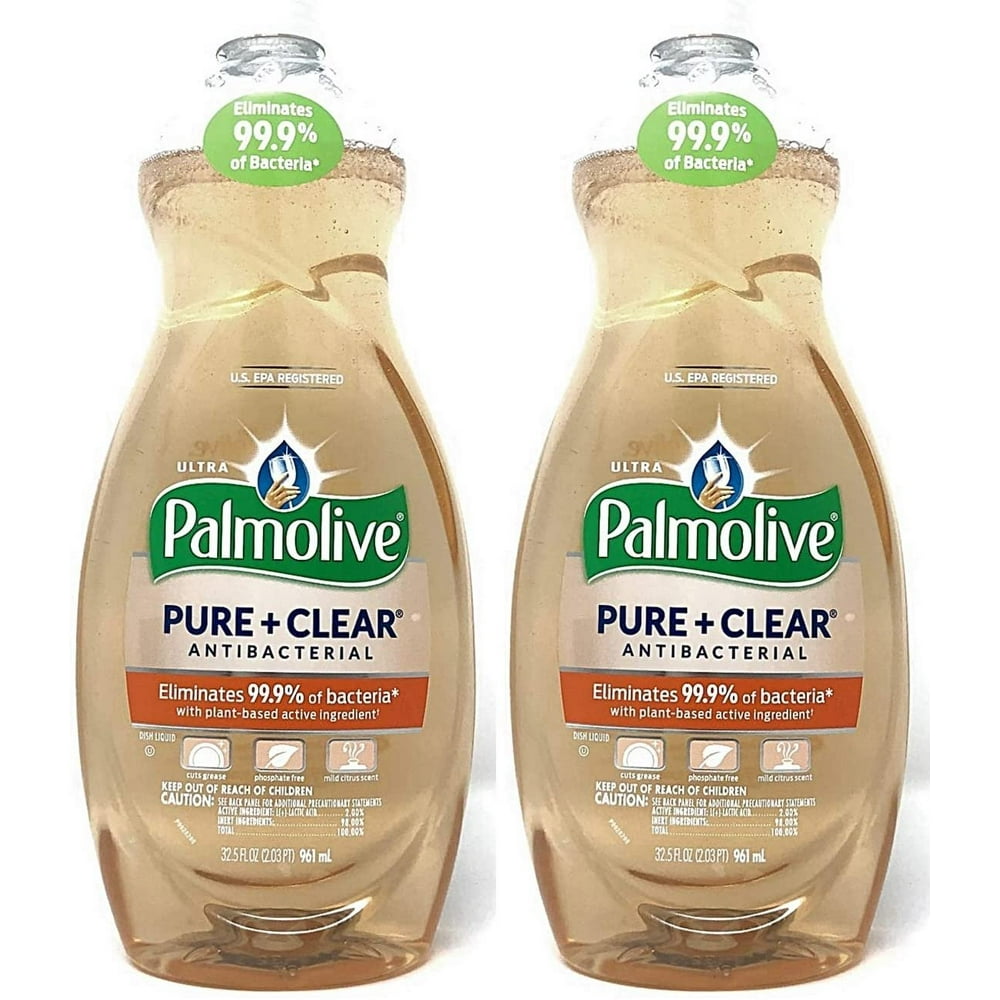 Palmolive Ultra Pure Clear Antibacterial Liquid Dish Soap 32.5 Ounces