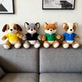 thumbnail image 5 of Soft Cartoon Plush Doll Toy with Cute Black Outfit Soft Stuffed Animal Rag Doll Pillow Cushion Holiday Birthday Gift for Kids Boys Girls Black, 5 of 6