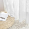 thumbnail image 5 of Voile Fönstergardiner - Vit Voile Voile Grommet Draperier med korsmönster Bright Home Decor Mjukt Filter, B 140 x H, 5 of 5