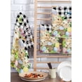 thumbnail image 2 of Easter Kitchen Dish Towels for Drying Dishes Set of 3, Spring Rabbit Sheep Duck Eggs Plants Black Plaid Waffle Weave Microfiber Hand Tea Bathroom Towels Quick Dry & Absorbent Towel 15.7x23.6, 2 of 7