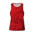 thumbnail image 4 of Easygdp Red Rose Men's Tank Top, Sleeveless Muscle T Shirts, Breathable, Quick-Dry, Loose for Gym, Running, Fitness - XX-Large, 4 of 9