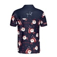 thumbnail image 3 of Funny Santa Golf Red Navy Shirt Custom Your Name, Christmas Gifts For Golfers 3D Polo Shirt Size S-5XL, 3 of 5