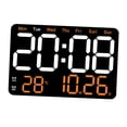 thumbnail image 3 of Reloj despertador digital de 10 niveles de brillo ajustable, configuración de alarma , reloj de mesa, reloj de pared para cabecera, dormitorio, , Naranja, 3 of 8