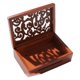thumbnail image 3 of Caja de música de madera con manivela fácil de usar para San Valentín, Navidad y aniversario. Marrón, 3 of 9