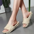 thumbnail image 2 of Platform Slippers for Women Men Cushioning Nonslip Indoor Slides Open Toe Thick Soft Sole Summer Sandals Beach Shoes Beige Size 11, 2 of 9