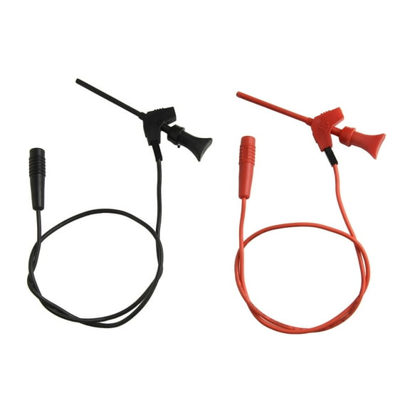 Mosiee Electronic Repair Test Tools Test Clip Mini Grabber Clip Red, Black Ic Hook Clip 30Vac 60Vdc Support Nylon 66 Material