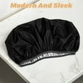thumbnail image 3 of Homoyoyo Black Polyester Toilet Seat Cover, Soft Comfortable Bathroom Accessory, Easy to Install Decorative Toilet Lid Cover, 3 of 8