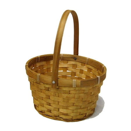 Garden Winds Honey Swing Handle Oval Bamboo Basket