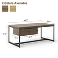 thumbnail image 6 of Manora Coffee Table with Storage Drawers, Wooden Farmhouse Rectangular Center Table for Living Room, 6 of 7