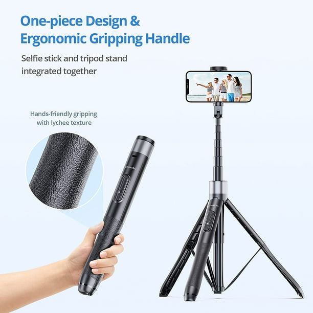 ATUMTEK 60 Selfie Stick Trépied, Trépied de téléphone extensible  tout-en-un avec télécommande Bluetooth Rotation à 360° 