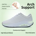 thumbnail image 6 of MAFEKE Women Wide Walking Shoes with Arch Support Plantar Fasciitis Tennis Fashion Sneakers Wide Toe Box Orthotic Casual Shoes White Size 10, 6 of 7