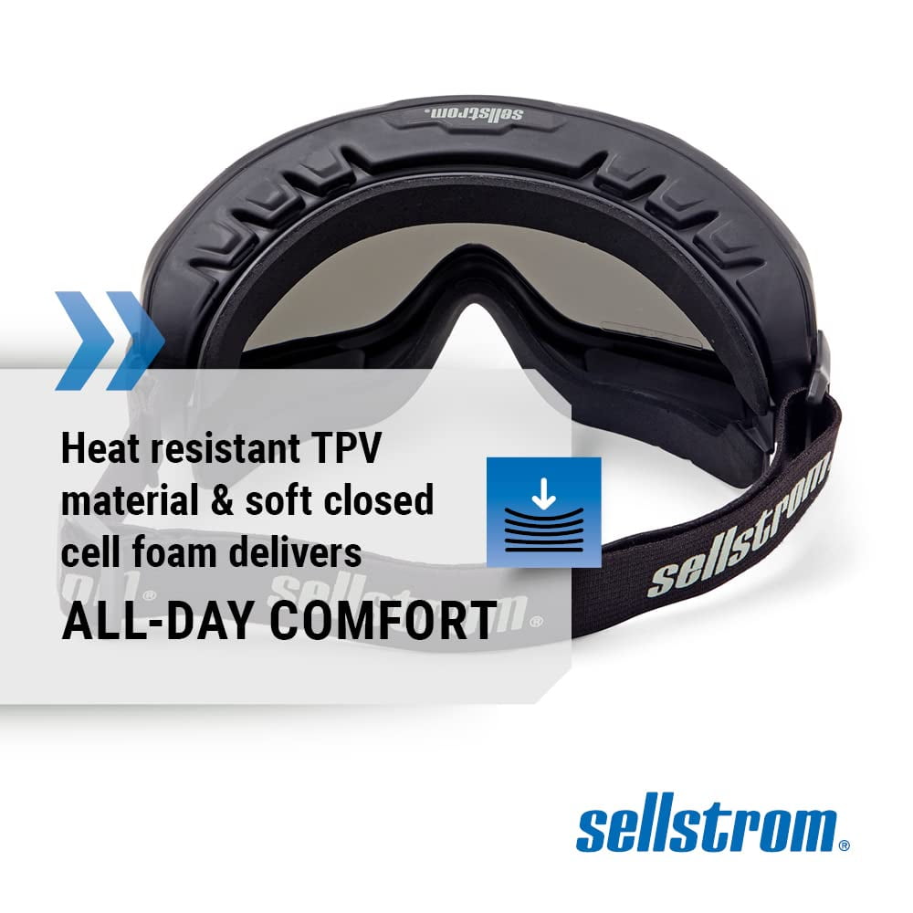 Sellstrom Safety Goggle - ODYSSEY Series - Smoke Lens - Anti-Fog - Heat Resistant Wildland FireFirefighting - Single Lens Model