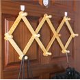 thumbnail image 4 of Accordion Style Expandable Wall Mounted Rack - 10 Pegs/Hooks (2’’ Long Pegs) for Hat Caps Belt Umbrella Coffee Mug Jewelry Elegant Eco-Friendly, 4 of 4