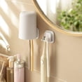 thumbnail image 4 of Bovemsi Organizer Rack 4Pack Toothbrush Holder For Bathroom Wall Mounted Toothbrush Holder Adhesive Toothbrushes Organizer Plug Socket Holders Shower White, 4 of 9