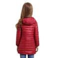 thumbnail image 2 of TSSOE Kids Girls' Winter Padded Coat Snowsuit Hooded Puffer Jacket Thicken Warm Outerwear Lightweight Overcoat Red 11-12, 2 of 5