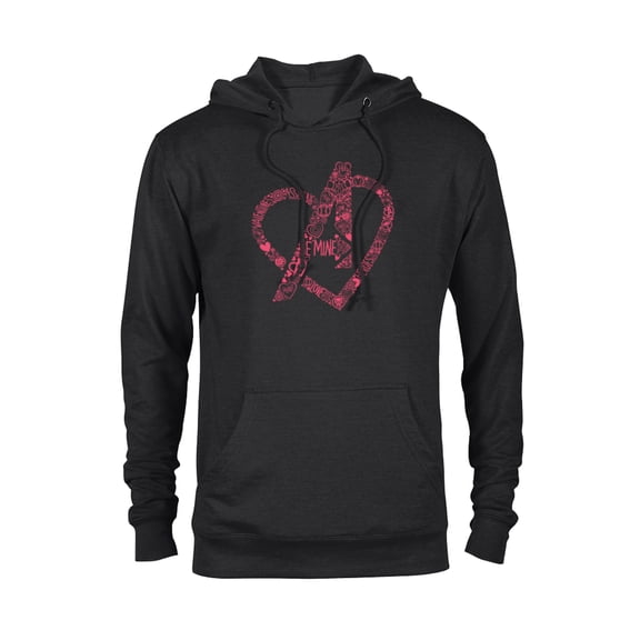 Marvel Avengers Heart Logo Valentine's Day - Pullover Hoodie for Adults - Customized-Black