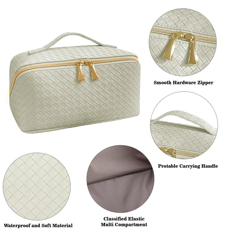 Large-capacity Makeup Bag PU Leather Waterproof Portable Travel