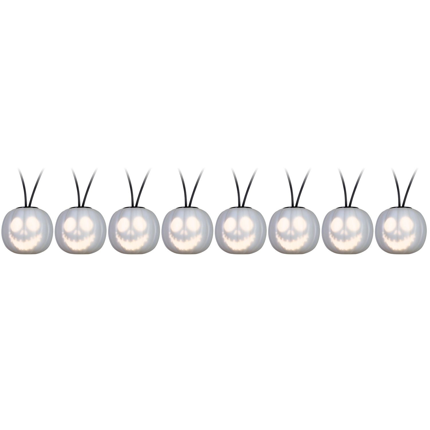 Halloween Battery Operated EmoteGlow Light String S/8 Musical Jack Skellington Disney (Classic White)