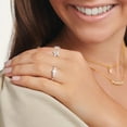 thumbnail image 2 of Aura Jewel 2.3 Ct Marquise Cut Diamond Ring for Gift - 14K White Gold Plated Ring for Women's - Gorgeous Anniversary Proposal Gift - Latest Floral Engagement Ring for Women's - Party Wear Ring, 2 of 2