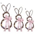 thumbnail image 3 of LargeEaster Bunny Rattan Circle Decoración del hogar Ornamento Corona de conejo Decoración colgante esquí esquí Gafas de esquí, 3 of 5
