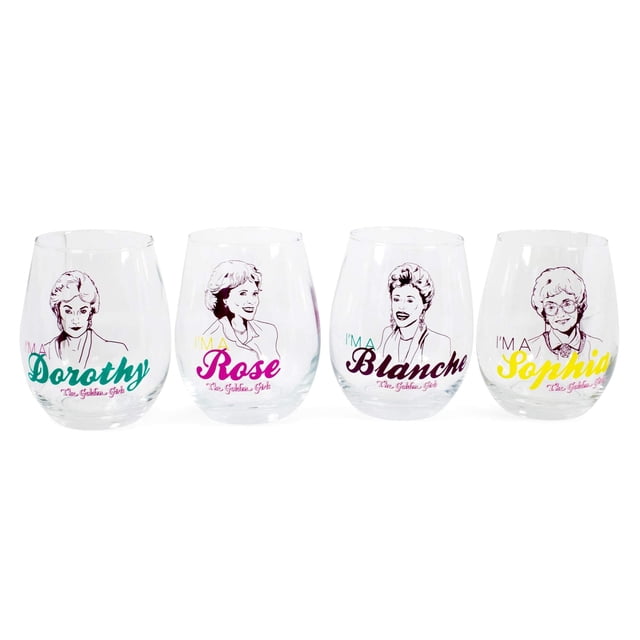 Set de copas de vino sin tallo Silver Buffalo The Golden Girls x4