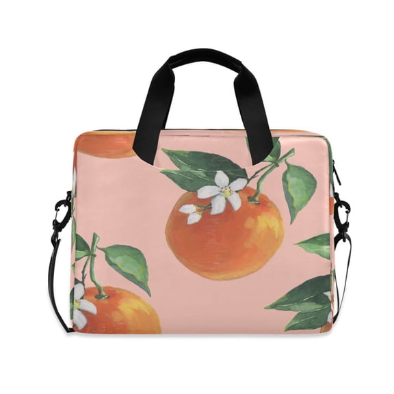 16inch Laptop Briefcase, Business Laptop Bag with Detachable Strap & Padded Compartment, Water-Resistant Polyester,Orange