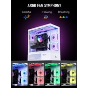 EVOUNIC Gaming PC Computer Desktop Intel i7 Xeon E5 3.20GHz RTX 3050 16GB RAM 512GB SSD+1TB HDD WiFi6 BT5.4 ARGB Fan x9 Windows 11 Gaming Computer Tower for Gamer,Streaming