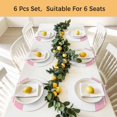 thumbnail image 5 of Pink Striped Round 13 Inch Placemats Set of 4, Modern Farmhouse Stripes HeatResistant Non Slip Place Mats for Dining Table, Wipeable Braided Kitchen Table Mats for Housewarming, 5 of 9