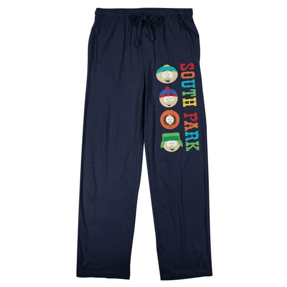 South Park Four Boys Men's Navy Sleep Pajama Pants-Large