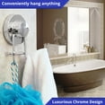 thumbnail image 3 of HOME SO Suction Cup Hooks for Shower, Bathroom, Kitchen, Glass Door, Mirror, Tile - Loofah, Towel, Coat, Bath Robe Hook Holder for Hanging up to 30 lbs - Rustproof Chrome Stainless Steel (2-Pack), 3 of 7