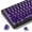 Purple Transparent, variant on 115 Grey Clear keycaps, Transparent MDA Profile Keyboard Key Cap for Mx Switches Mechanical Keyboard (Doubleshot, MX, 100%, 75%, 65%, 60% Fit All)