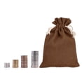 thumbnail image 5 of REGALWOVEN Coin Sacks Bag, Bank Deposit Change Transit Bags with Drawstring Brown, 5 of 7