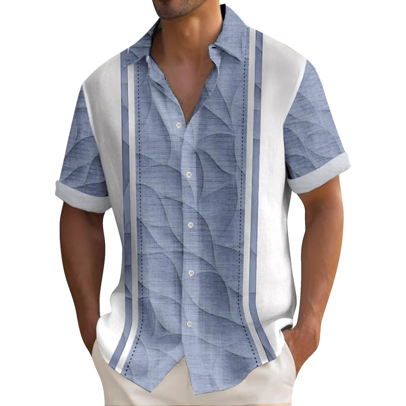 COOFANDY Men's Cuban Guayabera Shirt – Short Sleeve, Lightweight, Beach Wedding & Casual Summer Wear