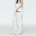thumbnail image 4 of FRSASU Mens Solid Winter Thick Warm Skiing Pants Windproof Waterproof Suspender Trousers Snow Snowboard Pants White, 4 of 7