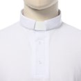 thumbnail image 3 of BLESSUME Men's Clergy Tab Collar Polo Shirt Long Sleeve Pastor Minister Preacher Shirt Priest Tops, 3 of 8