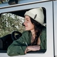 thumbnail image 4 of ACCEHUT Insulated Knit Beanie - Warm Winter Hat for Cold Weather and Style, Ivory/Black, 4 of 5