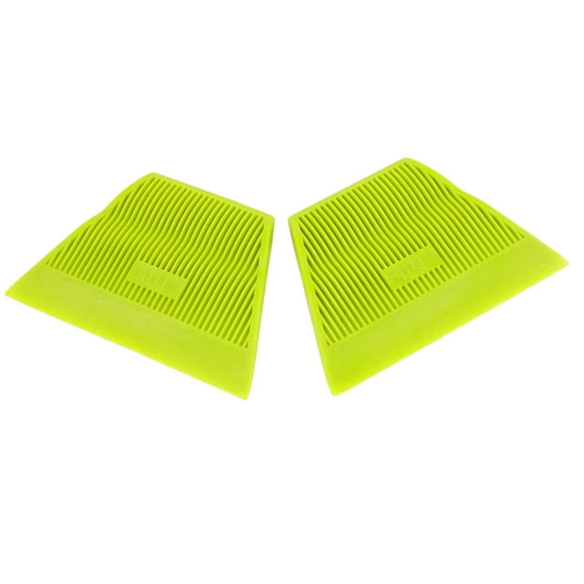 Unique Bargains Scraper Window Film Tint Squeegee 2Pcs Soft Rubber Trapezoid Car Bubble Green