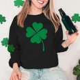 thumbnail image 3 of Clothing 2025 Yajing Oversized Sweatshirt for Women Crewneck Sweatshirts Women St. Pa Trick's Day Sh Amrock Casual Sweatshirt M Black, 3 of 5