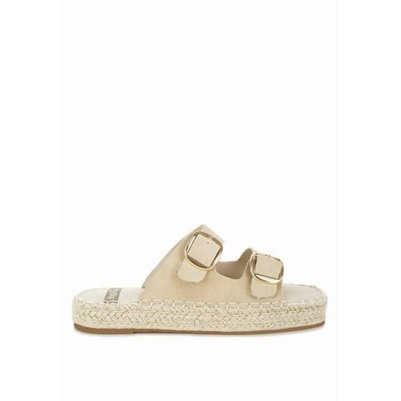 Kuopa Genuine Soft Leather Espadrille Flatform Sandals