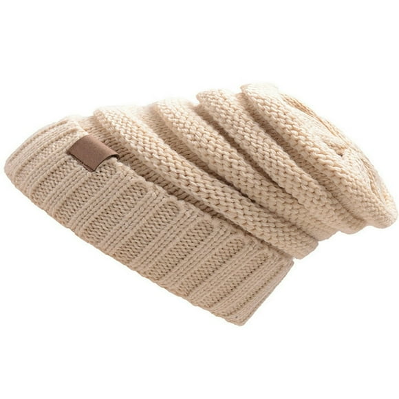 Womens Plain Winter Baggy Warm Ski Slouch Head Beanie Knitted Snow Caps Hats