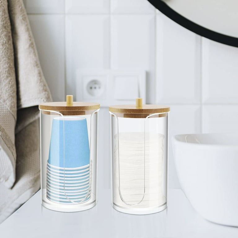 1pc Bathroom Cup Dispenser, Small Disposable Paper Cup Holders, Paper Cup  Dispenser Storage Holder, Plastic Cup Dispenser For Bathroom Vanity  Countertop